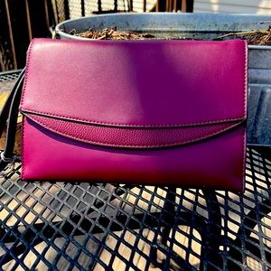 New Day Burgundy Clutch Rectangle Purse Bag Tote Satchel Boho Classic Cocktail